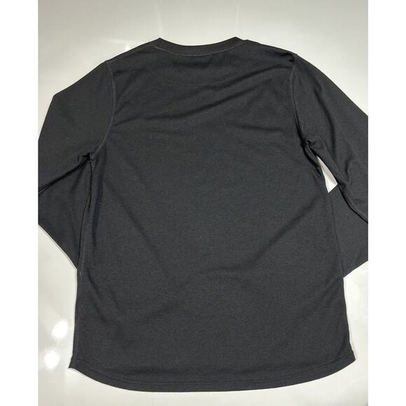 Omni Wool Shirt Men's Large Black Base Layer Wool Blend Crew Neck Long Sleeve - Picture 11 of 13